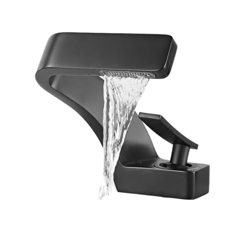 Moderner gebürsteter Messing Wasserfall Kronleuchter Becken Wasserhahn für Waschbeckenmixer mit heißem und kaltem Wasserdeck von GSZCCZS