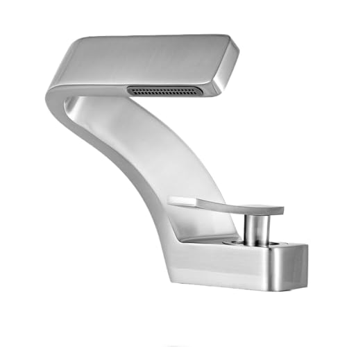 Moderner gebürsteter Messing Wasserfall Kronleuchter Becken Wasserhahn für Waschbeckenmixer mit heißem und kaltem Wasserdeck von GSZCCZS
