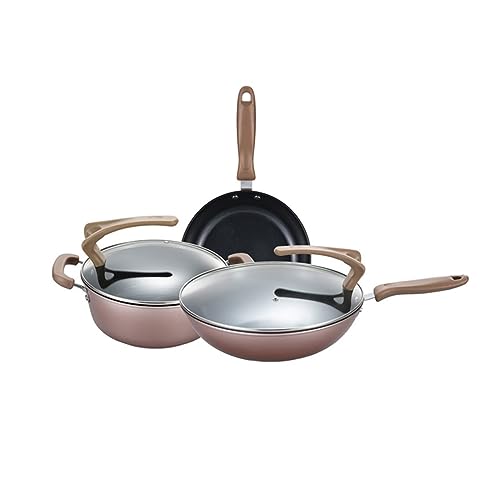 Nicht-Stick-Stockpot-Kit-Kit dreiköpfig Haushaltskombination Wok Pan Set Pan Set Set von GSZCCZS