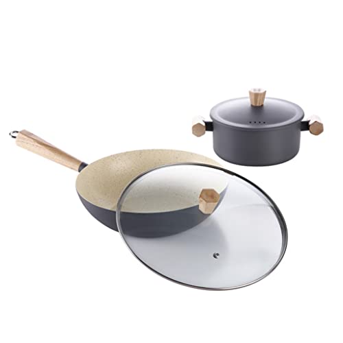 Pot Set Set Wok Suppe Topf Nicht-Stall-Bratpfanne Suppe Topf Zwei-teilige Set mit Abdeckungsküche Kochtopf Pot Set Set Wok Suppe Topf Nicht-Stall-Bratpfanne Suppe Topf Zwei-teilige Set mit Abdeckungsküche Kochtopf von GSZCCZS