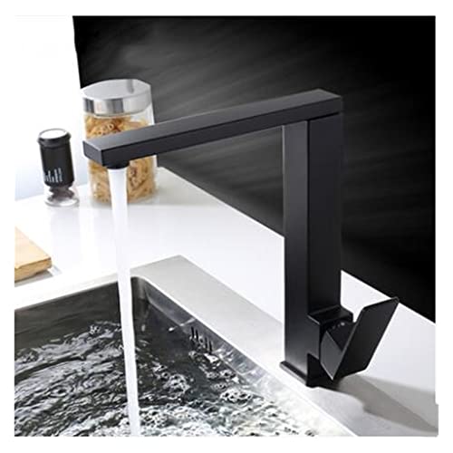 Schwarzes Safe Real 304 Edelstahl Einer Griff heißer und kaltes Badezimmer -Becken Wasserhahn einzigartiges Design 180 rotierendes Wasserhahn Schwarzes Safe Real 304 Edelstahl Einer Griff heißer und kaltes Badezimmer -Becken Wasserhahn einzigartiges Design 180 rotierendes Wasserhahn von GSZCCZS