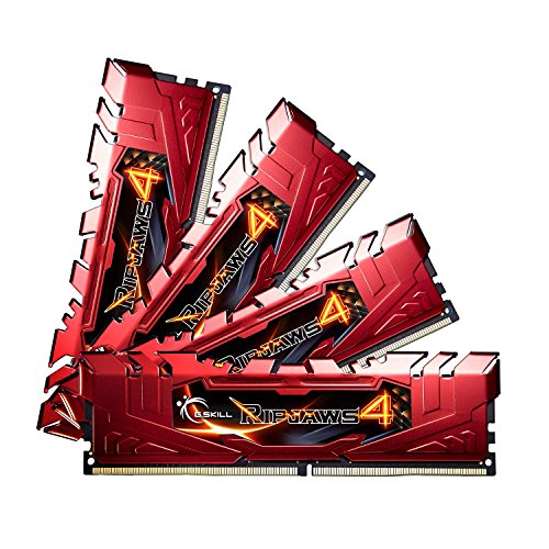 G Skill Ripjaws 4 Memory Modul-Kit mit Heatspreader F4-2133C15Q-32GRR 32 GB, Rot von G.SKILL