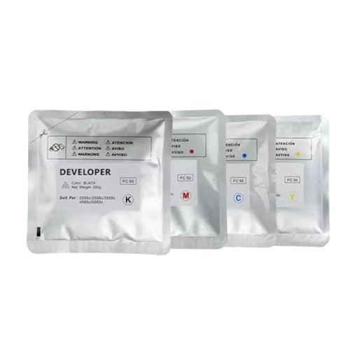 GSwReJ 4 -teiliger Entwickler -Set kompatibel mit E 2555C 3555C 4555C 3055C 250 g einschließlich schwarzer Cyan -Gelb Magenta FC50 GSwReJ 4 -teiliger Entwickler -Set kompatibel mit E 2555C 3555C 4555C 3055C 250 g einschließlich schwarzer Cyan -Gelb Magenta FC50 von GSwReJ