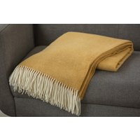 Warme Kuschelige Decke Tagesdecke 140 X 200 cm Mit Zopfmuster Klein Aus Merinowolle in Premium-Qualität Kariert von GSwool