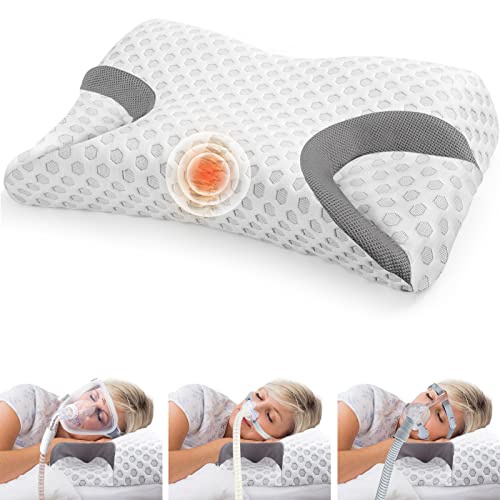 Hydomi CPAP Memory Foam Kissen für Seitenschläfer, Schlafapnoe-Kissen zum Schlafen, orthopädisches Nackenstützkissen, lindert Nackenschmerzen für Seitenschläfer von Hydomi