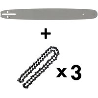 18 Zoll (45 cm) Schwert mit 3 Ketten 0.325/1.5/72 Treibglieder für Kettensäge von GT GARDEN