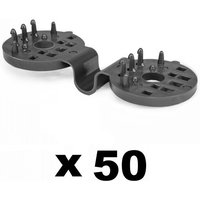 Gt Garden - 50 graue Befestigungsclips für Sichtschutz von GT GARDEN