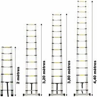 Teleskopleiter 2 Meter, Aluminium, 150 kg Belastbarkeit von GT MARKET