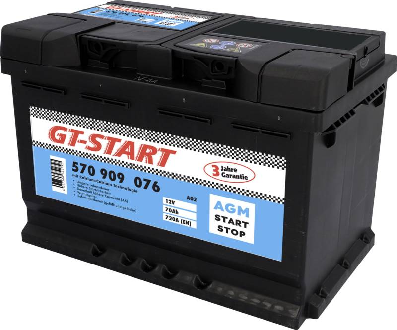 GT-Start Starterbatterie AGM 70Ah 720A von GT Start