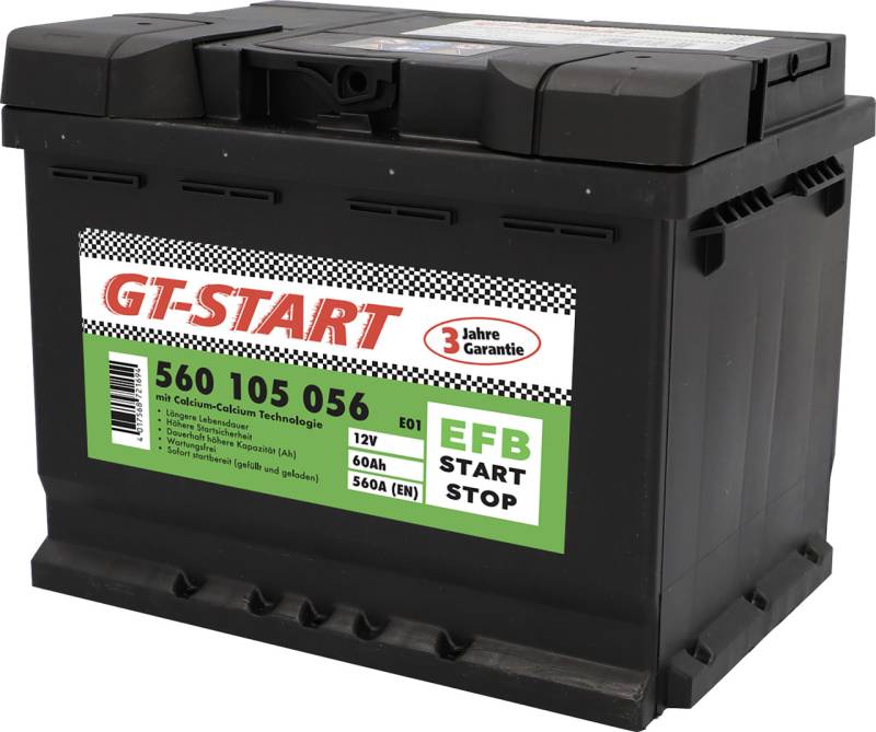 GT-Start Starterbatterie EFB 60Ah 560A von GT Start