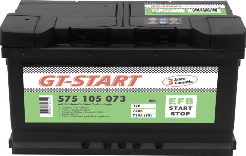 GT-Start Starterbatterie EFB 75Ah 730A von GT Start