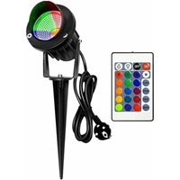 Gartenbeleuchtung, 10 W COB-Landschaftsstrahler, RGB-bunte Beleuchtung mit Fernbedienung, Außen-Erdspießstrahler, Gartenlampe, ideal für Garten, Bäume von GTA
