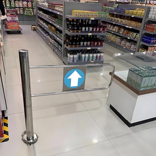 1-Wege-Sicherheitstür für Supermarkteingänge, Fußgängertor aus Edelstahl für Lagerhallen, 1-Wege-Schwingtür für den Eingang, manuell um 90° zu öffnendes Fußgängertor Left-2.62 * 3.18ft von GTANND