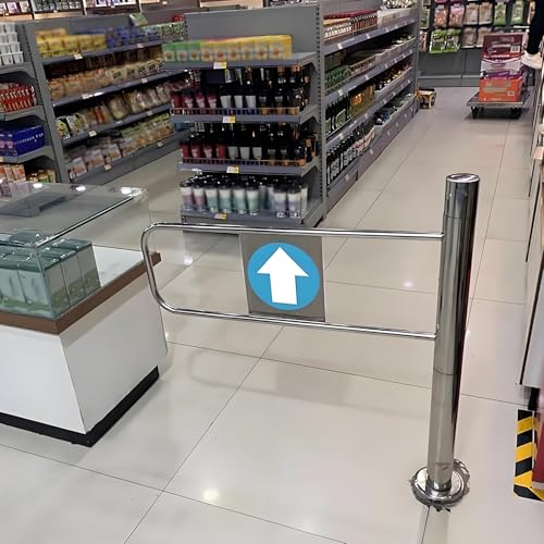 1-Wege-Sicherheitstür für Supermarkteingänge, Fußgängertor aus Edelstahl für Lagerhallen, 1-Wege-Schwingtür für den Eingang, manuell um 90° zu öffnendes Fußgängertor Right-1.64 * 3.18ft von GTANND
