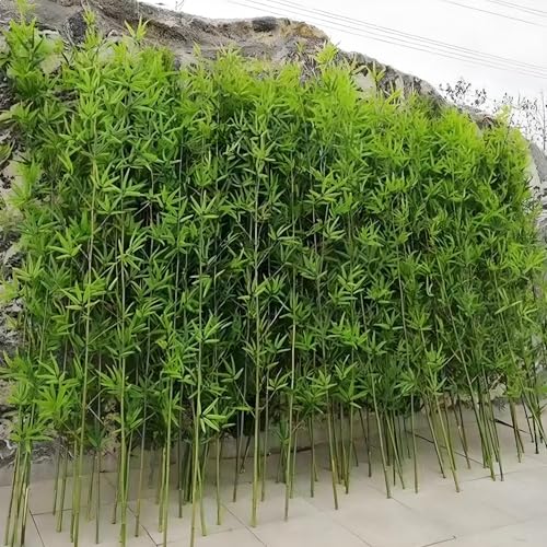 Künstliche Bambuswand, Künstlicher Fake Bambusbaum, Sichtschutzzaun, Home Faux Bambus Grünwand, Raumteiler, Patio Faux Bambus Sichtschutzzaunwand,1m/3.28ft von GTANND