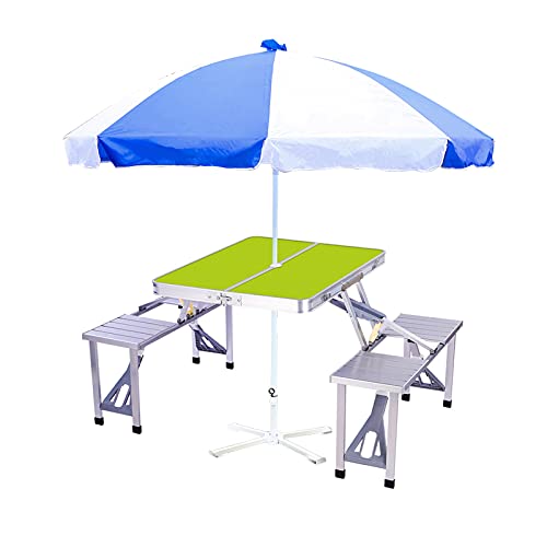 【Mehrzweck-Tischset】 Mit einem korrosionsbeständigen Rahmen und einem faltbaren Design ist dieser vielseitige Campingtisch ideal für Picknicks, Campingausflüge, Hinterhofversammlungen und verschiedene von GTATBTG