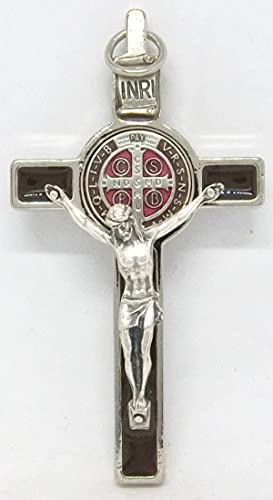 GTBITALY 10.001.11 MS Kreuz des Heiligen Benedikt Deluxe Größe 8 cm Braun Medaille Emaille von Hand Gold Exorzismus GTBITALY 10.001.11 MS Kreuz des Heiligen Benedikt Deluxe Größe 8 cm Braun Medaille Emaille von Hand Gold Exorzismus von GTBITALY