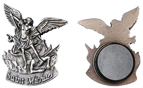 GTBITALY 90.231.30 007 Magnet für Erzengel San Michele Saint Michael Silber 4 x 3,5 cm von GTBITALY