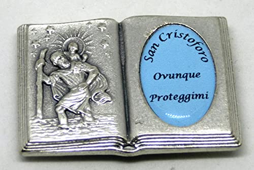 GTBITALY 90.258.35 OVU Magnet Heiliger Christophorus Überall geschützt Silber 2,5 x 3,5 cm von GTBITALY