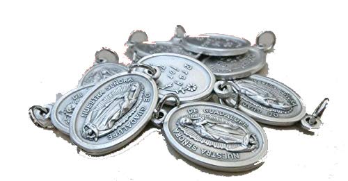 Madonna von Guadalupe, Mexiko, Medaille mit Silberring, 10 Medaillen von GTBITALY
