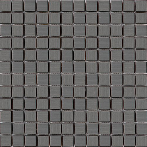 10x10cm Muster. Edelstahl Mosaik Fliesen Muster in gebürstetem Schwarz MT0038 Muster von GTDE