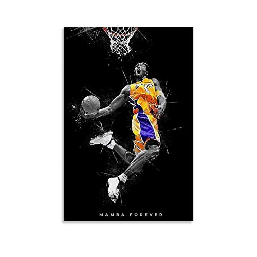 GTDF Kobe Bryant Slam Dunk Poster dekorative Malerei Leinwand Wandkunst Wohnzimmer Poster Schlafzimmer Malerei 16x24inch(40x60cm) von GTDF