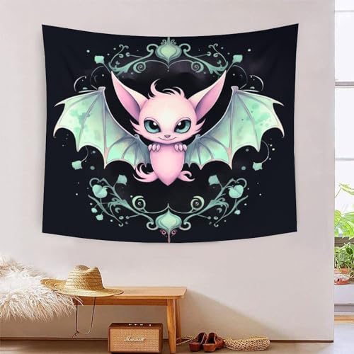 GTDKSUEVG 3D Druck Fledermaus Wandteppiche Poster Ornament Wandbehang Wandteppich Wanddeko Wandbehang Für Schlafzimmer Wohnzimmer Wohnheim Tapisserie 70cmx100cm von GTDKSUEVG