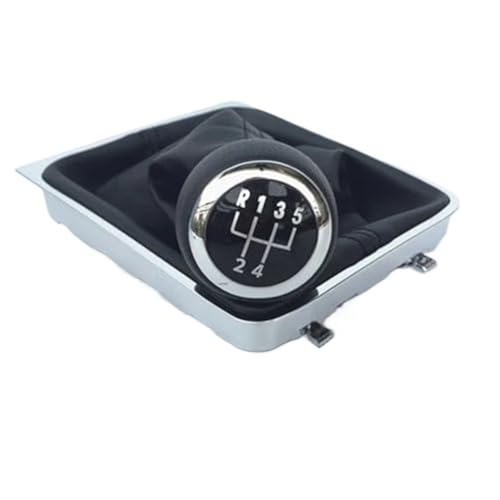 Für VW Für Passat B6 2005-2012 Schaltknauf 5/6 Geschwindigkeit Auto Stick Gamasche Kofferraumrahmen Mit Abdeckung Fall Kit 5-Gang-Schaltknauf Schaltknöpfe Kopf(‎5 Speed Gaiter Boot) von GTDTKGANAK