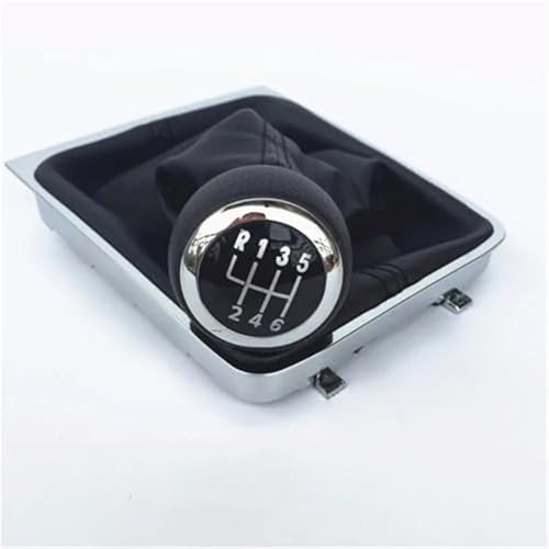 Für VW Für Passat B6 2005-2012 Schaltknauf 5/6 Geschwindigkeit Auto Stick Gamasche Kofferraumrahmen Mit Abdeckung Fall Kit 5-Gang-Schaltknauf Schaltknöpfe Kopf(‎6 Speed Gaiter Boot) von GTDTKGANAK