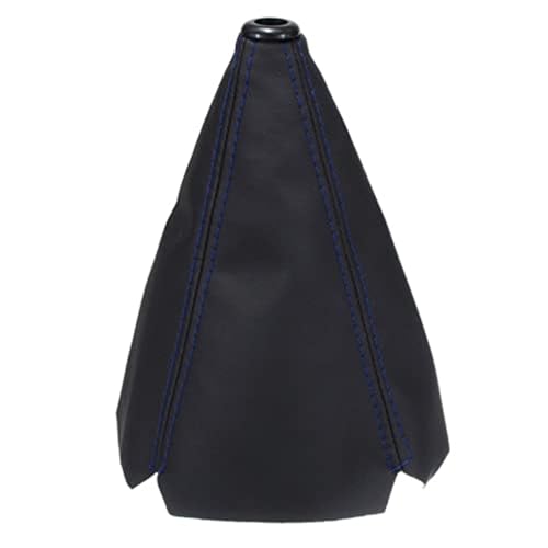 GTDTKGANAK 16mm Universal PU Leder Auto Schaltmanschetten Carbon Faser Manuelle Stick Schaltknauf Schalthebelmanschette Abdeckung Gamasche Schaltknöpfe Kopf(Biru4) von GTDTKGANAK