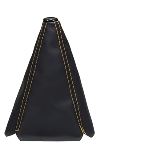 GTDTKGANAK 16mm Universal PU Leder Auto Schaltmanschetten Carbon Faser Manuelle Stick Schaltknauf Schalthebelmanschette Abdeckung Gamasche Schaltknöpfe Kopf(Yell Ow3) von GTDTKGANAK