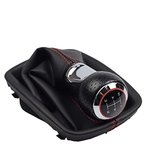 GTDTKGANAK Für A4 B6 8E 2000 2001 2002 2003 2004 Für A6 Für C5 4B Kopf Leder Shifter 5 Geschwindigkeit 6 griff Innen Schaltknauf Schaltknöpfe Kopf(‎5-r Speed) von GTDTKGANAK