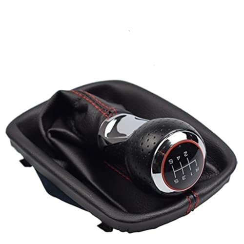 GTDTKGANAK Für A4 B6 8E 2000 2001 2002 2003 2004 Für A6 Für C5 4B Kopf Leder Shifter 5 Geschwindigkeit 6 griff Innen Schaltknauf Schaltknöpfe Kopf(‎R-6 Speed) von GTDTKGANAK