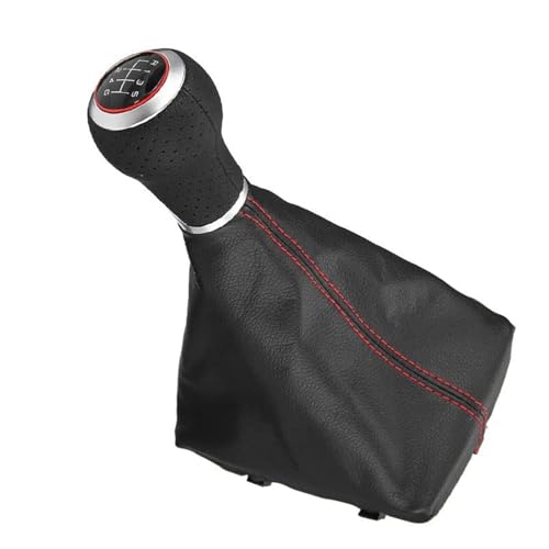 GTDTKGANAK Für A4 S4 8K Für A5 8T Für Q5 8R 2007 2008 2009 2010 2011-2015 PU Leder 6 Geschwindigkeit Auto Manuelle Schaltknauf Gamasche Boot Abdeckung Schaltknöpfe Kopf(‎Grey) von GTDTKGANAK
