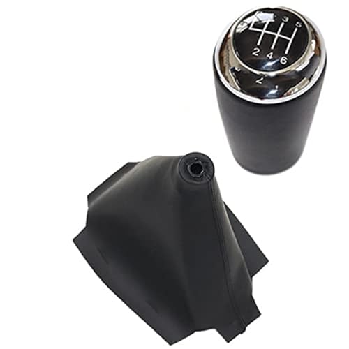 GTDTKGANAK Für Mazda 3 für BK für BL 2006 2007 2008 2009 2010 2011 2012 Pu Leder Auto Shift Schaltknauf hebel Gaitor Boot Abdeckung Schaltknöpfe Kopf(‎6 Speed Set Chrome) von GTDTKGANAK