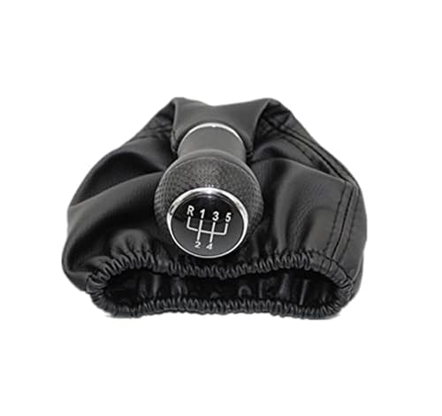 GTDTKGANAK Für Seat für Ibiza 1996 1997 1998 1999 2000 2001 5-Gang-Auto-Schaltknauf mit PU-Ledermanschette Schaltknöpfe Kopf(‎White) von GTDTKGANAK