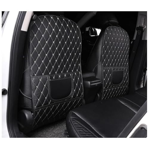 2 Stück Auto Rückenlehnenschutz für VW Golf 6 GTI Golf 7 Golf 7 GTI Golf Tdi Golf Sportsvan Autositz Kickschutz mit Taschen, Rücksitz Organizer aus Wasserdichtem Leder,A von GTFRFD