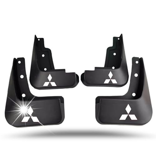 GTFRFD 4 Stück Auto Gummi Schmutzfänger, Für Mitsubishi Eclipse Cross Auto Vorne Hinten Kratzfest Spritzschutz Kotflügel Protection Styling ZubehöR von GTFRFD