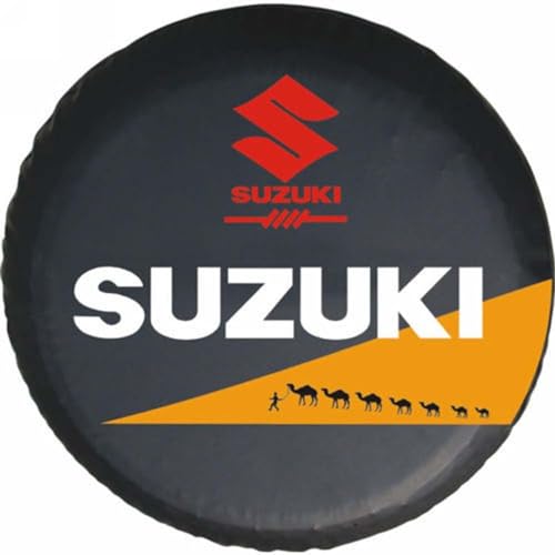 GTFRFD Ersatzradabdeckungen, für Suzuki Jimny (FJ) 1. Gen 2007-2023 2024 Waterproof Reserveradabdeckung staubdicht Radreifenabdeckung,E 14in von GTFRFD