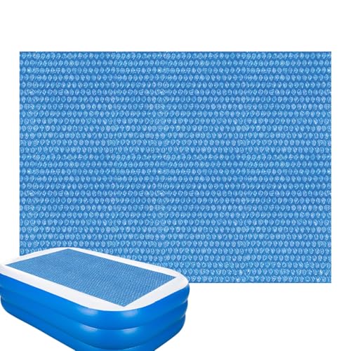 GTFYUDGH 220x150cm Schwimmbad Abdeckplane, Pool Abdeckplane Schwimmbecken, Pool Solarabdeckung, Solarabdeckung Rechteckig, Solarplane Pool Abdeckung, Solarfolie Abdeckung, Solarplane Cover von GTFYUDGH