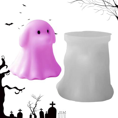 GTFYUDGH Geisterform Silikonformen | Silicone Form Für Fondant Figuren - Niedlicher Grusel Bastelbedarf Für Geisterhaus Deko Duftkerzen Kuchen-Deko von GTFYUDGH