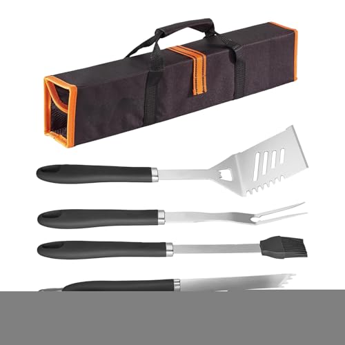 GTFYUDGH Grillzubehör,Grill-Set aus Edelstahl | Robustes Grillzubehör, Outdoor Kochgeschirr Mit Hitzebeständigen Griffen Für Campingkochen von GTFYUDGH