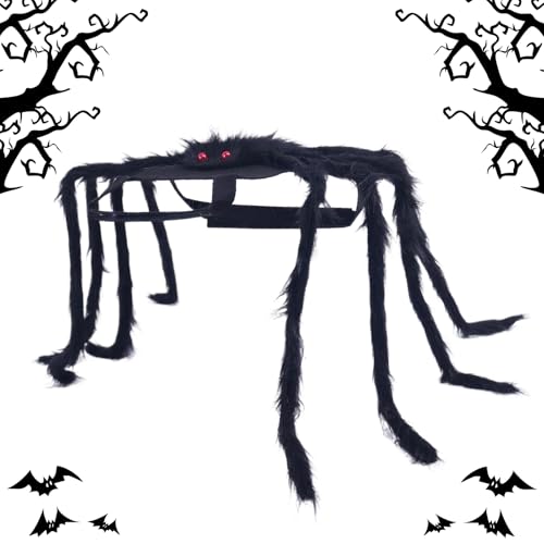 GTFYUDGH Hundekostüm Halloween Spinne | Kleinhunde Spinne Kostüm Halloween - Gruselige Outfits Für Junge Tiere Bei Feiern Geburtstagen Karneval Events In Größe S M von GTFYUDGH
