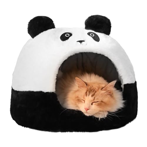 GTFYUDGH Katzenbett - Panda Design Abnehmbarer Überzug | Katzenhaus Haustierbett | Für Hunde Welpen Kitten Winter Schlafplatz Wohnzimmer von GTFYUDGH