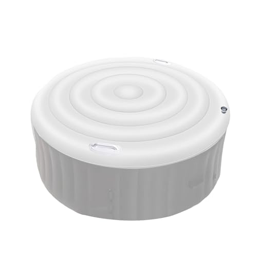 GTFYUDGH PVC Aufblasbare Pool Abdeckung, Abdeckung, Thermoabdeckung Für Spa, Premium-Whirlpoolabdeckungen Mit Aufblasbarem Deckel Und Griff, Runden Whirlpools Gehäuse von GTFYUDGH