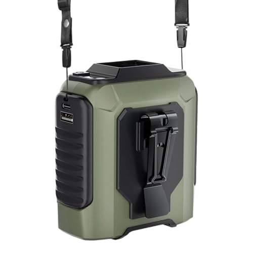 GTFYUDGH Tragbarer Bauchtaschenkühlventilator, Persönlicher Klemmventilator Mit Klemmfunktion Für Kleidung Wiederaufladbar, Starker Luftstrom Multifunktional Für Wandern Spazieren Rucksacktouren von GTFYUDGH