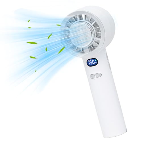 GTFYUDGH Tragbarer Handlüfter - Kühlender tragbarer Ventilator persönlicher Kühler - Verstellbarer Ventilator Mit LED-Anzeige Hohe Geschwindigkeit Für Outdoor Reisen Zubehör GTFYUDGH Tragbarer Handlüfter - Kühlender tragbarer Ventilator persönlicher Kühler - Verstellbarer Ventilator Mit LED-Anzeige Hohe Geschwindigkeit Für Outdoor Reisen Zubehör von GTFYUDGH