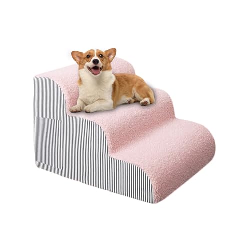 GTFYUDGH Treppen Für Kleine Hunde - Breite Tierstufen Indoor Bett Rampe | Hunderampe Für Sofa Auto SUV Wohnzimmer Schlafzimmer Haushalt GTFYUDGH Treppen Für Kleine Hunde - Breite Tierstufen Indoor Bett Rampe | Hunderampe Für Sofa Auto SUV Wohnzimmer Schlafzimmer Haushalt von GTFYUDGH