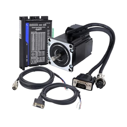 GTGFCSP Schrittmotortreiber 1,2 Nm Nema 23 Closed Loop Schrittmotor-Servotreiber-Kit Nema 23 Schrittmotor mit Encoder mit 2 Stück 1,7 m Kabeln von GTGFCSP