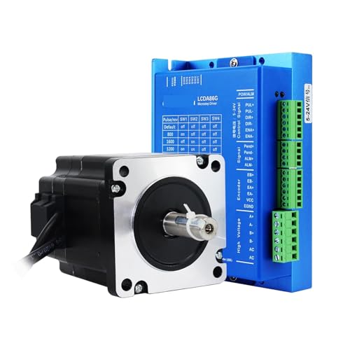 GTGFCSP Schrittmotortreiber 2phase Nema34 8Nm Closed Loop Stepper Motor LC86H2114 with Closed Loop Step Driver LCDA86G 6A AC/DC Kits nema 34 von GTGFCSP